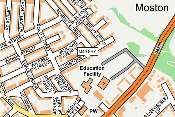 M40 9HY map - OS OpenMap – Local (Ordnance Survey)