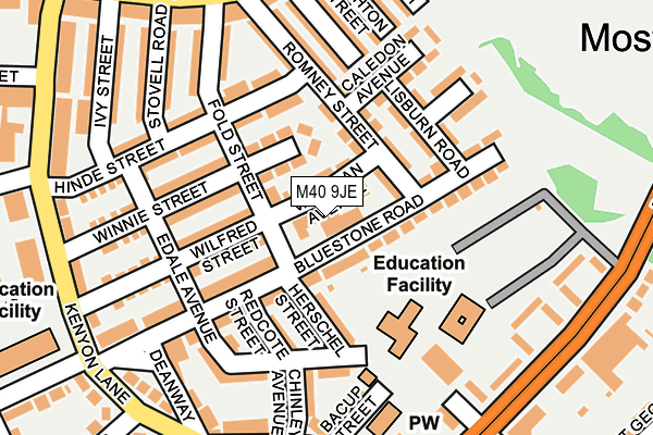 M40 9JE map - OS OpenMap – Local (Ordnance Survey)