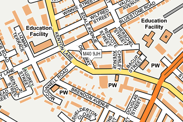 M40 9JH map - OS OpenMap – Local (Ordnance Survey)
