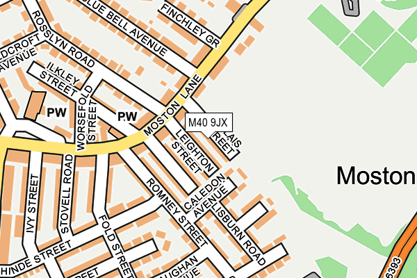 M40 9JX map - OS OpenMap – Local (Ordnance Survey)