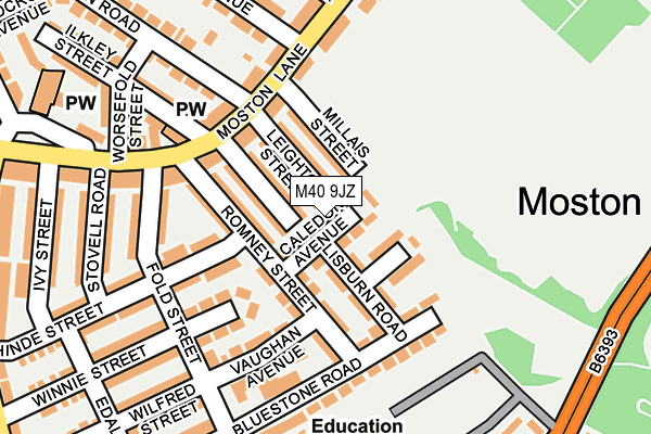 M40 9JZ map - OS OpenMap – Local (Ordnance Survey)