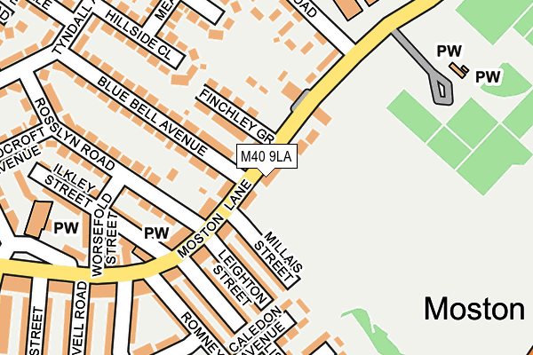 M40 9LA map - OS OpenMap – Local (Ordnance Survey)