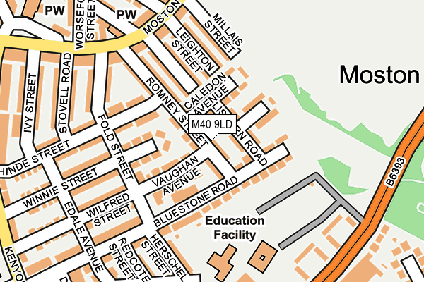 M40 9LD map - OS OpenMap – Local (Ordnance Survey)