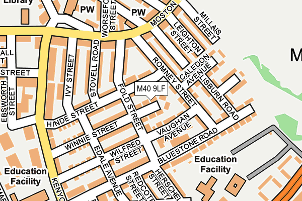 M40 9LF map - OS OpenMap – Local (Ordnance Survey)