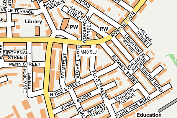 M40 9LJ map - OS OpenMap – Local (Ordnance Survey)