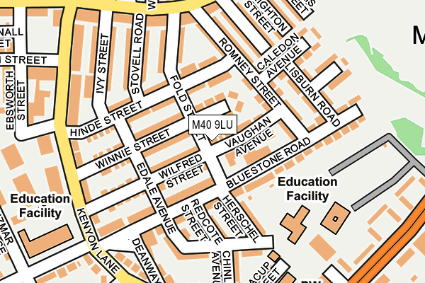 M40 9LU map - OS OpenMap – Local (Ordnance Survey)