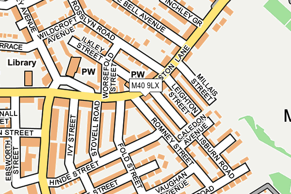 M40 9LX map - OS OpenMap – Local (Ordnance Survey)