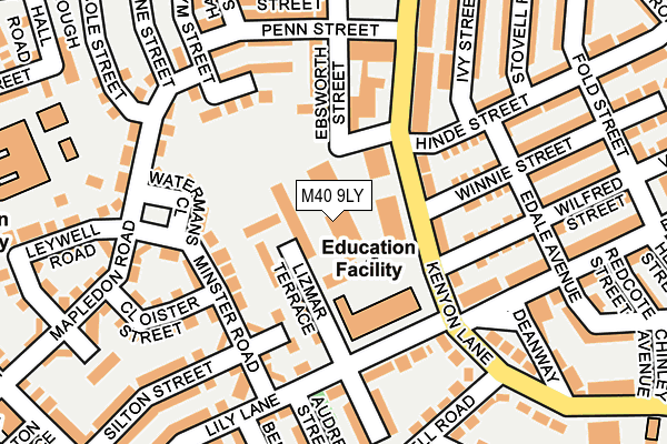 M40 9LY map - OS OpenMap – Local (Ordnance Survey)