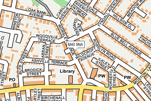 M40 9NA map - OS OpenMap – Local (Ordnance Survey)