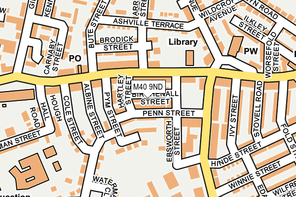 M40 9ND map - OS OpenMap – Local (Ordnance Survey)