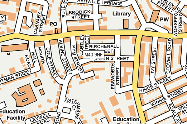 M40 9NF map - OS OpenMap – Local (Ordnance Survey)