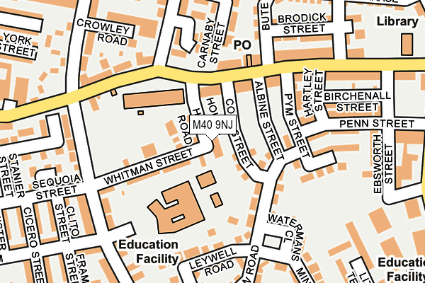 M40 9NJ map - OS OpenMap – Local (Ordnance Survey)
