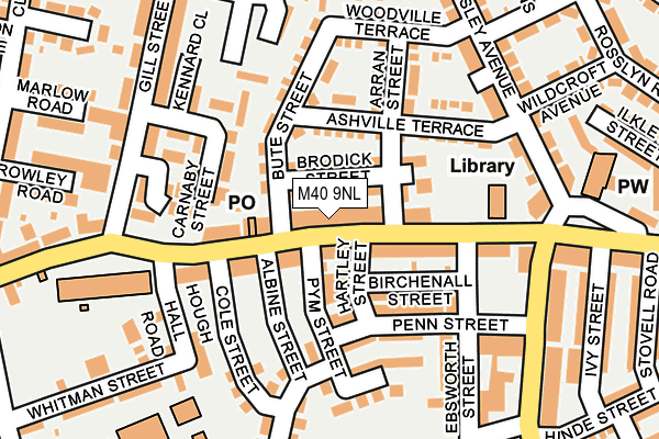 M40 9NL map - OS OpenMap – Local (Ordnance Survey)