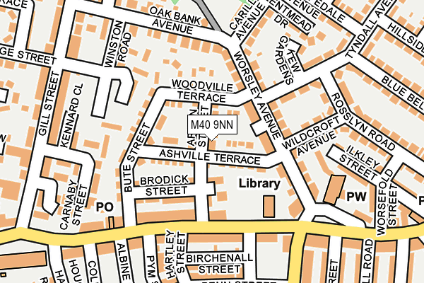 M40 9NN map - OS OpenMap – Local (Ordnance Survey)