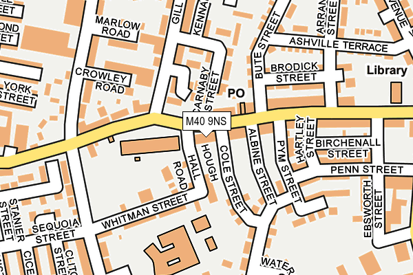 M40 9NS map - OS OpenMap – Local (Ordnance Survey)