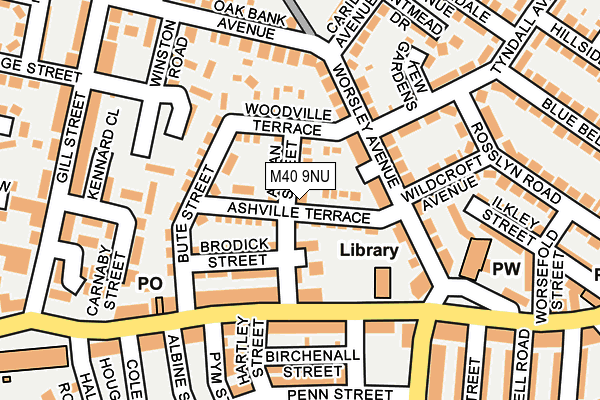 M40 9NU map - OS OpenMap – Local (Ordnance Survey)