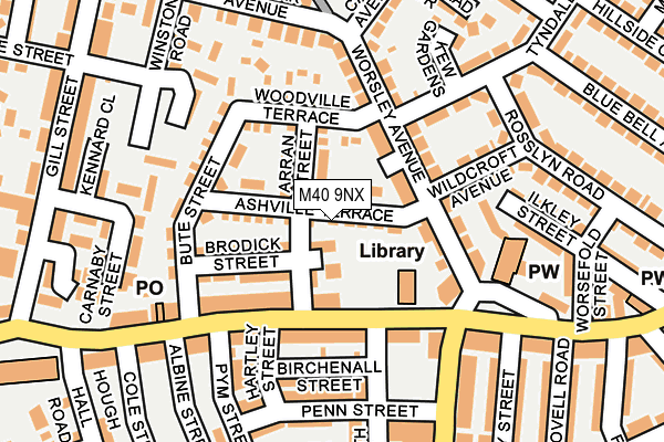 M40 9NX map - OS OpenMap – Local (Ordnance Survey)