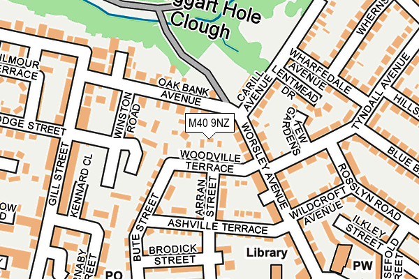 M40 9NZ map - OS OpenMap – Local (Ordnance Survey)
