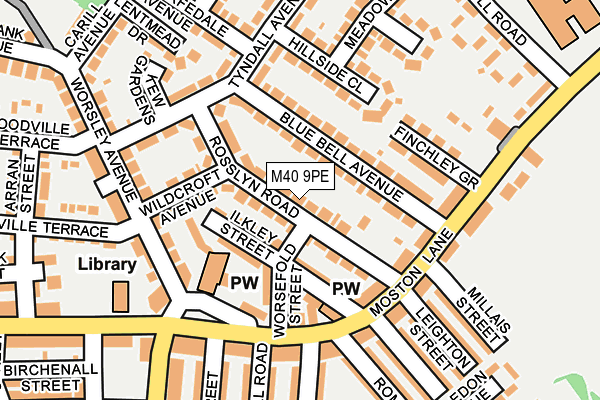 M40 9PE map - OS OpenMap – Local (Ordnance Survey)