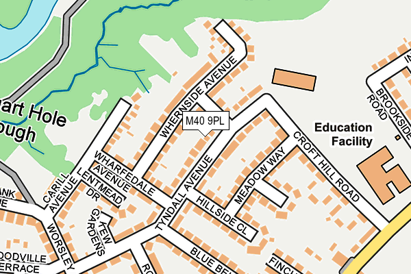 M40 9PL map - OS OpenMap – Local (Ordnance Survey)