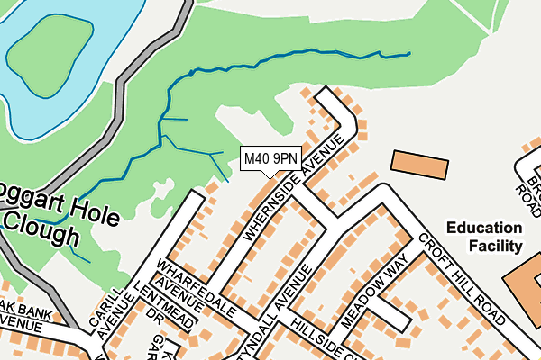 M40 9PN map - OS OpenMap – Local (Ordnance Survey)