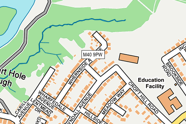 M40 9PW map - OS OpenMap – Local (Ordnance Survey)