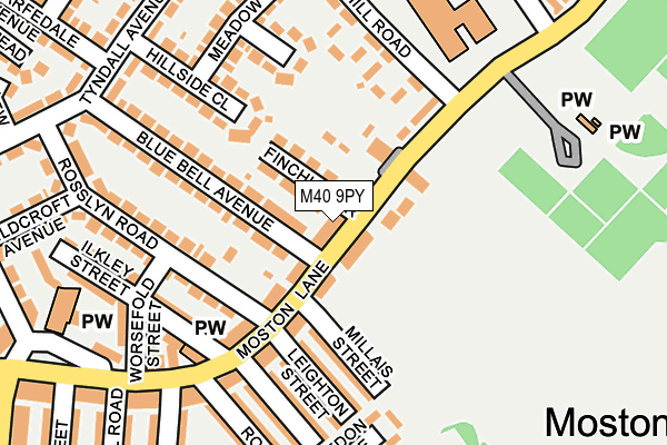 M40 9PY map - OS OpenMap – Local (Ordnance Survey)