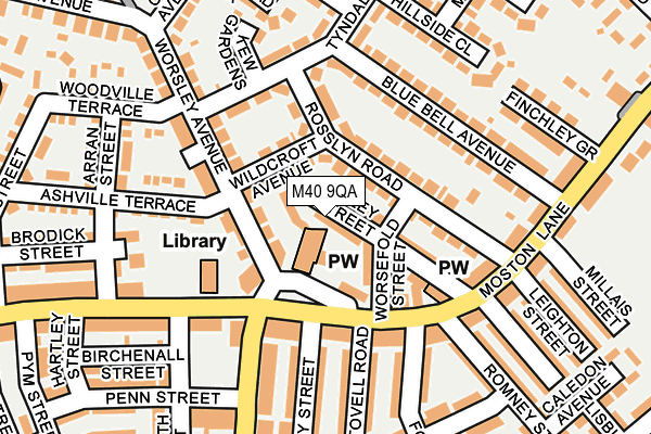 M40 9QA map - OS OpenMap – Local (Ordnance Survey)