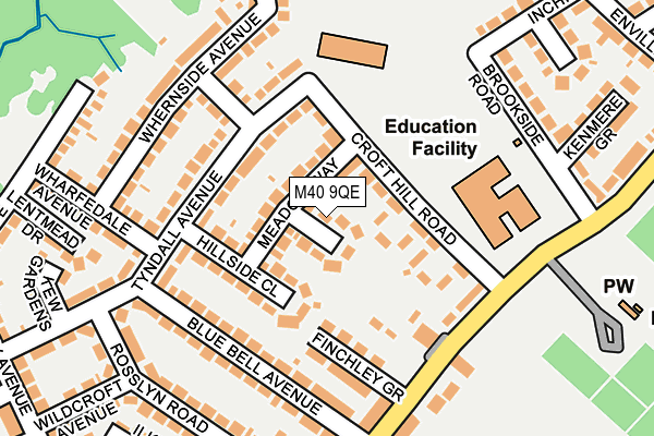 M40 9QE map - OS OpenMap – Local (Ordnance Survey)