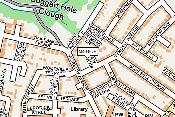 M40 9QF map - OS OpenMap – Local (Ordnance Survey)