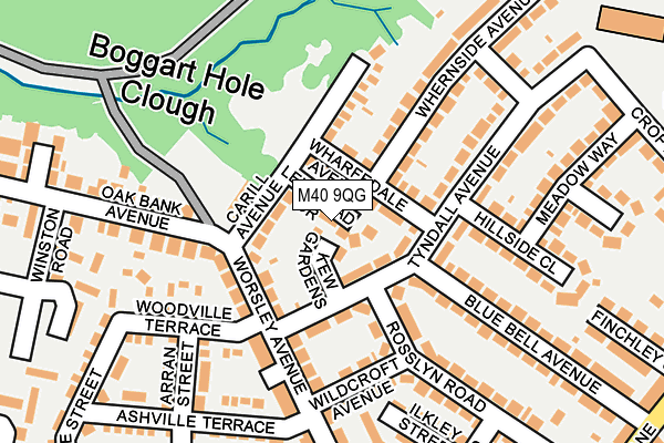 M40 9QG map - OS OpenMap – Local (Ordnance Survey)