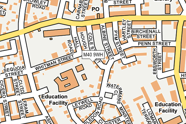 M40 9WH map - OS OpenMap – Local (Ordnance Survey)