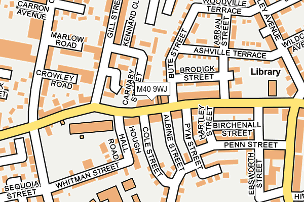 M40 9WJ map - OS OpenMap – Local (Ordnance Survey)