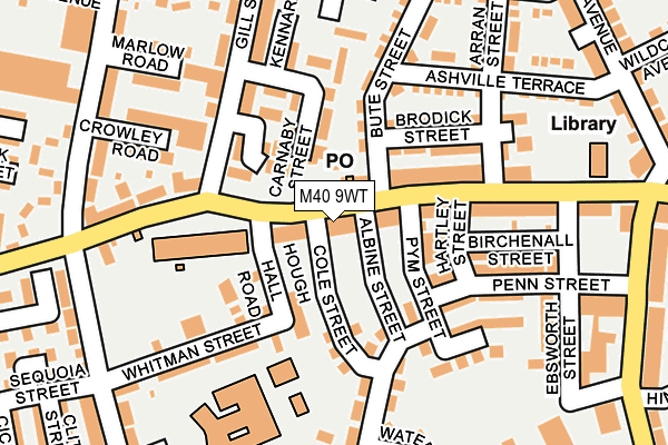 M40 9WT map - OS OpenMap – Local (Ordnance Survey)