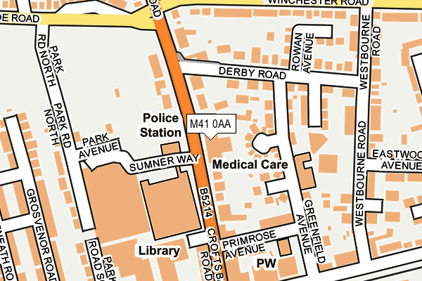 M41 0AA map - OS OpenMap – Local (Ordnance Survey)