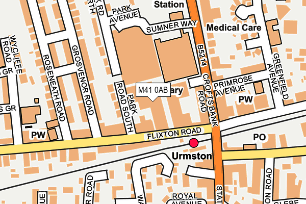 M41 0AB map - OS OpenMap – Local (Ordnance Survey)