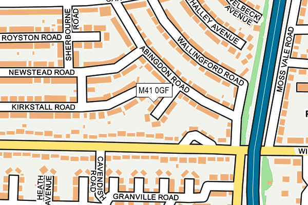 M41 0GF map - OS OpenMap – Local (Ordnance Survey)