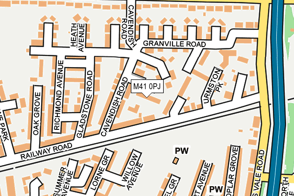 M41 0PJ map - OS OpenMap – Local (Ordnance Survey)