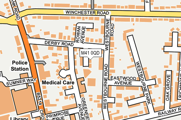 M41 0QD map - OS OpenMap – Local (Ordnance Survey)