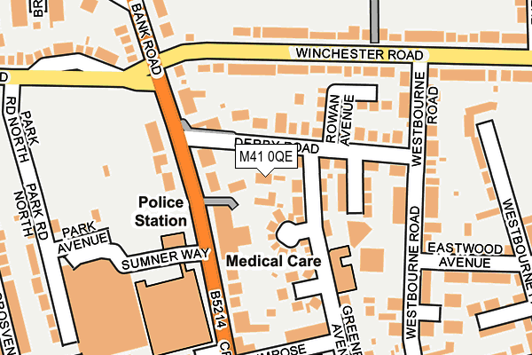 M41 0QE map - OS OpenMap – Local (Ordnance Survey)