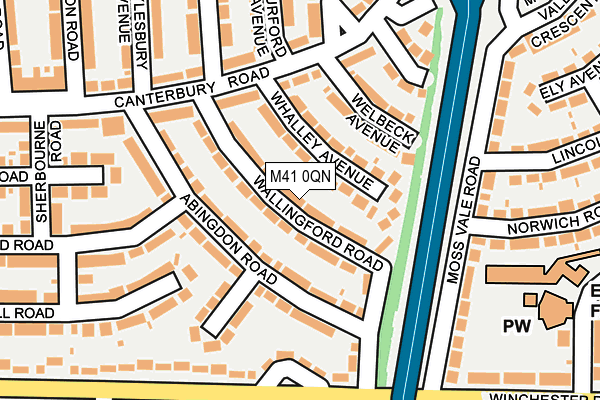 M41 0QN map - OS OpenMap – Local (Ordnance Survey)