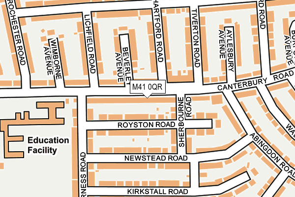 M41 0QR map - OS OpenMap – Local (Ordnance Survey)