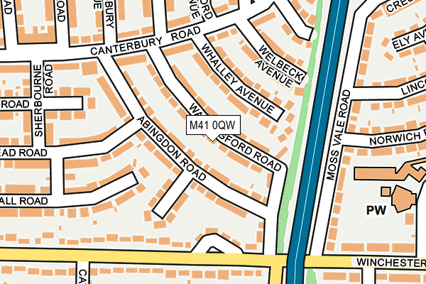 M41 0QW map - OS OpenMap – Local (Ordnance Survey)