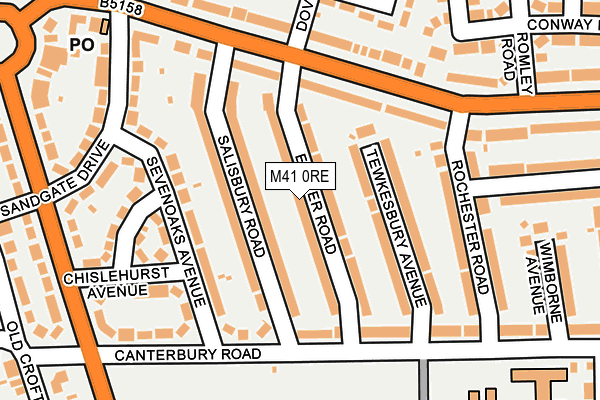 M41 0RE map - OS OpenMap – Local (Ordnance Survey)