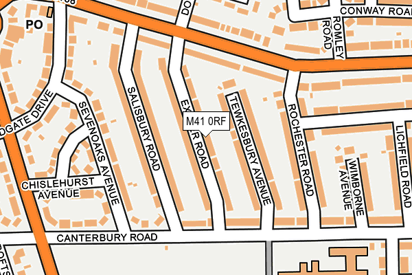 M41 0RF map - OS OpenMap – Local (Ordnance Survey)