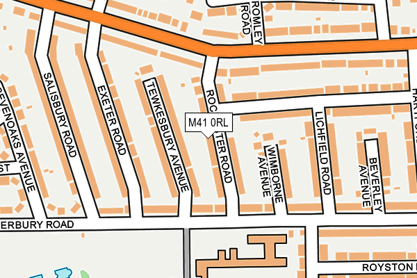 M41 0RL map - OS OpenMap – Local (Ordnance Survey)