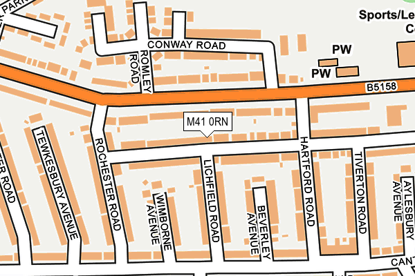 M41 0RN map - OS OpenMap – Local (Ordnance Survey)