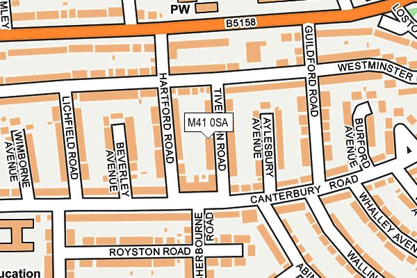 M41 0SA map - OS OpenMap – Local (Ordnance Survey)