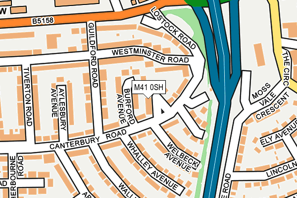 M41 0SH map - OS OpenMap – Local (Ordnance Survey)