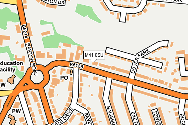 M41 0SU map - OS OpenMap – Local (Ordnance Survey)